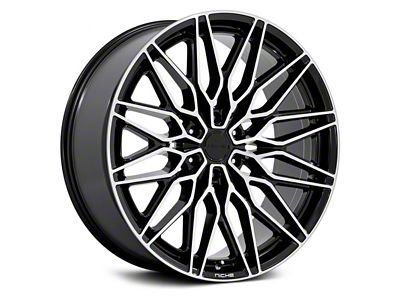 Niche Calabria 6 Gloss Black with Machined Lip 6-Lug Wheel; 20x9.5; 30mm Offset (24-25 Ranger)