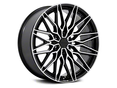 Niche Calabria 6 Gloss Black with Machined Lip 6-Lug Wheel; 24x10; 20mm Offset (23-25 Colorado)