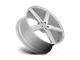 Niche Milan Gloss Silver Machined 5-Lug Wheel; 18x8; 40mm Offset (87-90 Dakota)