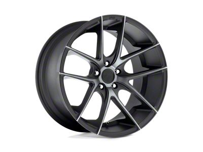 Niche Targa Matte Black Double Dark Tint 5-Lug Wheel; 18x8; 40mm Offset (87-90 Dakota)