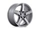 Niche Teramo Anthracite Brushed Face Tint Clear 5-Lug Wheel; 18x8; 30mm Offset (87-90 Dakota)