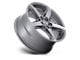 Niche Teramo Anthracite Brushed Face Tint Clear 5-Lug Wheel; 18x8; 30mm Offset (87-90 Dakota)