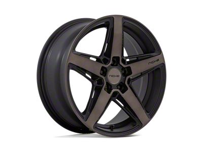 Niche Teramo Matte Black with Double Dark Tint Face 5-Lug Wheel; 18x8; 30mm Offset (87-90 Dakota)