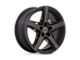 Niche Teramo Matte Black with Double Dark Tint Face 5-Lug Wheel; 18x8; 30mm Offset (87-90 Dakota)