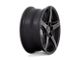 Niche Teramo Matte Black with Double Dark Tint Face 5-Lug Wheel; 18x8; 30mm Offset (87-90 Dakota)