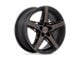 Niche Teramo Matte Black with Double Dark Tint Face 5-Lug Wheel; 18x8; 40mm Offset (87-90 Dakota)