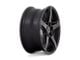 Niche Teramo Matte Black with Double Dark Tint Face 5-Lug Wheel; 18x8; 40mm Offset (87-90 Dakota)