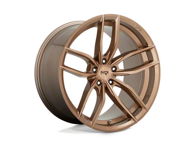 Niche Vosso Glossy Bronze Brushed 5-Lug Wheel; 18x8; 40mm Offset (87-90 Dakota)