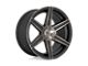 Niche Carina Matte Machined Double Dark Tint 5-Lug Wheel; 24x10; 25mm Offset (02-08 RAM 1500, Excluding Mega Cab)