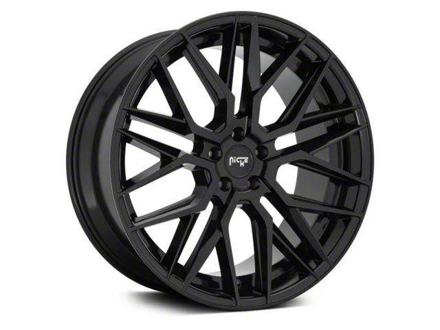 Niche Gamma Gloss Black 6-Lug Wheel; 24x10; 25mm Offset (19-24 Silverado 1500)