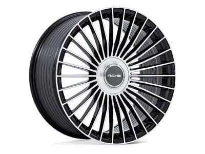 Niche Serene Gloss Black with Machined Face 6-Lug Wheel; 24x10; 30mm Offset (21-24 Yukon)