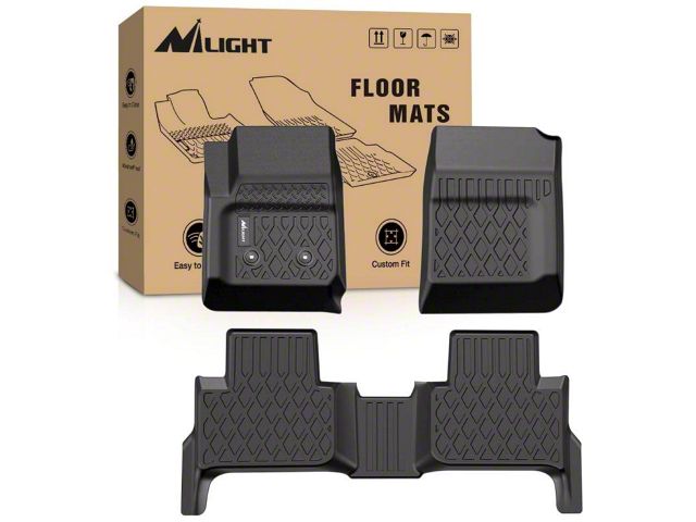 TPE Front and Rear Floor Liners; Black (15-22 Canyon Crew Cab)
