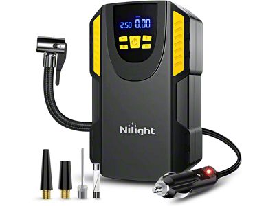 Portable Air Compressor with Digital Pressure Gauge and Auto Shut Off; 150 PSI