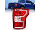 OE Style Tail Light; Chrome Housing; Red Lens; Passenger Side (18-20 F-150 w/ Factory Halogen Non-BLIS Tail Lights)