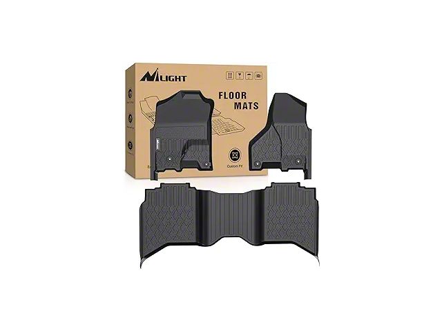 TPE Front and Rear Floor Liners; Black (12-18 RAM 1500 Crew Cab)