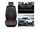 Waterproof Leather Front and Rear Seat Covers; Black and Red (09-24 RAM 1500 Crew Cab)