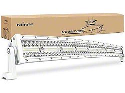33-Inch White Curved LED Light Bar; Spot/Flood Combo Beam (Universal; Some Adaptation May Be Required)
