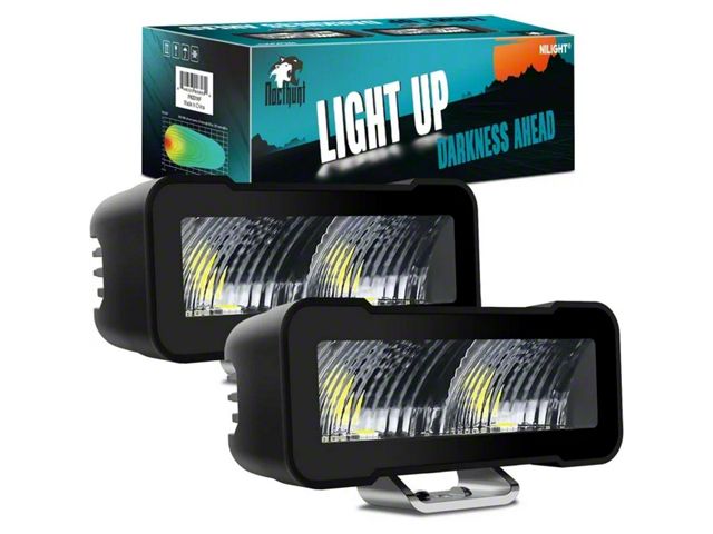 4.50-Inch Rectangle LED Lights; Flood Beam (Universal; Some Adaptation May Be Required)