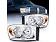 Headlights with Amber Corners; Chrome Housing; Clear Lens (06-09 RAM 2500)