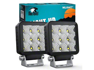 3-Inch Square LED Lights; Flood Beam (Universal; Some Adaptation May Be Required)