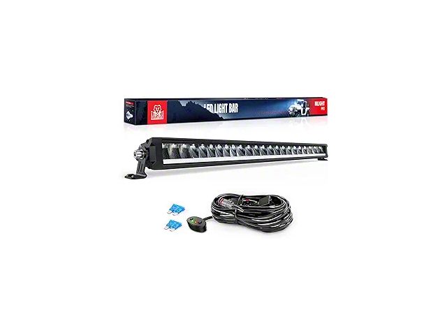 30-Inch Single Row LED Light Bar with DRL; Anti-Glare Flood/Spot Combo Beam (Universal; Some Adaptation May Be Required)