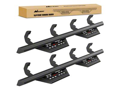 3.60-Inch Drop Side Step Bars; Black (19-24 Sierra 1500)