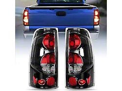 OE Style Tail Lights; Black Housing; Clear Lens (99-02 Sierra 1500 Fleetside)