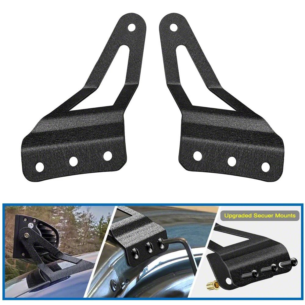 Sierra 3500 52-Inch Curved LED Light Bar Windshield Mounting Brackets ...