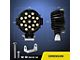 7-Inch Black Round LED Work Lights; Flood Beam (Universal; Some Adaptation May Be Required)