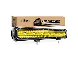 20-Inch Triple Row LED Light Bar; Spot/Flood Combo Beam; Amber (Universal; Some Adaptation May Be Required)