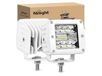 3-Inch White LED Lights; Spot/Flood Combo Beam (Universal; Some Adaptation May Be Required)