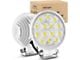 6-Inch White Round LED Lights; Flood Beam (Universal; Some Adaptation May Be Required)