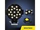 7-Inch Black Round LED Work Lights; Flood Beam (Universal; Some Adaptation May Be Required)