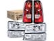 OE Style Headlight and Tail Light Combo Kit; Chrome Housing; Clear Lens (03-06 Silverado 1500 Fleetside)