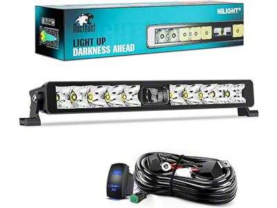 14-Inch 5D Pro Night Vision Dual Row 11-LED Light Bar; Spot Beam (Universal; Some Adaptation May Be Required)