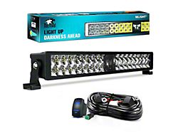 22-Inch 5D Pro Night Vision Dual Row 37-LED Light Bar; Spot Beam (Universal; Some Adaptation May Be Required)