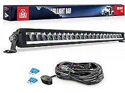 30-Inch Single Row LED Light Bar with DRL; Anti-Glare Flood/Spot Combo Beam (Universal; Some Adaptation May Be Required)