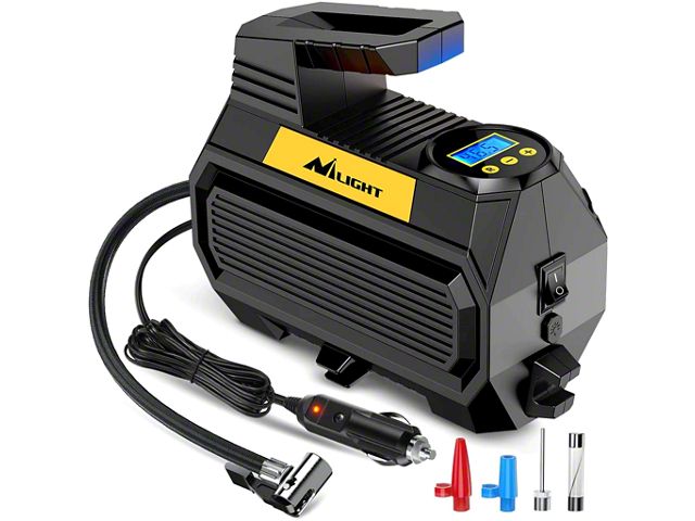 Portable Air Compressor with Digital Pressure Gauge; 150 PSI