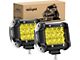 4-Inch Triple Row LED Fog Lights; Spot Beam (Universal; Some Adaptation May Be Required)