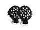 7-Inch Black Round LED Work Lights; Flood Beam (Universal; Some Adaptation May Be Required)