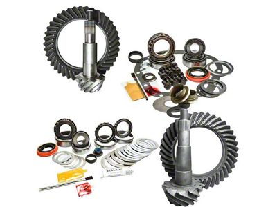 Nitro Gear & Axle GM 8.25-Inch Front and 9.50-Inch Rear Axle Ring and Pinion Gear Kit; 3.73 Gear Ratio (15-18 5.3L Yukon)