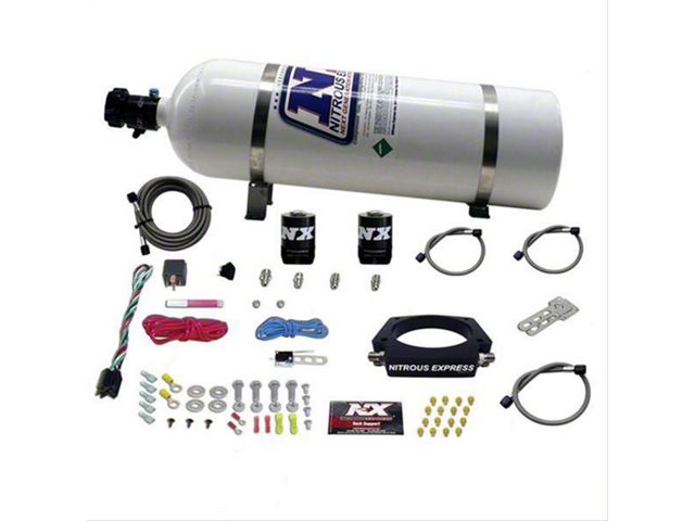 Nitrous Express LS 102mm Nitrous Plate System; 15 lb. Bottle (07-14 Tahoe)