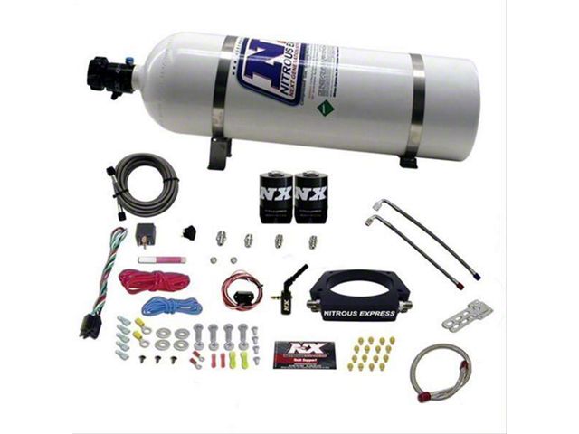 Nitrous Express Truck Nitrous Plate System; 15 lb. Bottle (15-24 6.2L Tahoe)