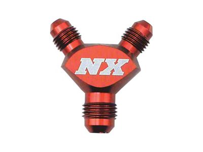 Nitrous Express Billet Pure-Flo Y Fitting; 3AN x 3AN x 3AN; Red