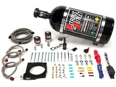 Nitrous Outlet 85mm Hemi Plate System; 12 lb. Bottle (03-18 5.7L RAM 2500)