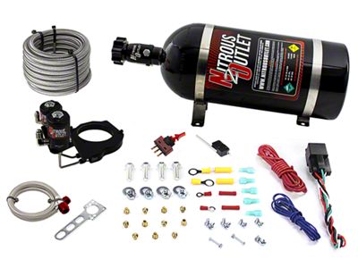 Nitrous Outlet 102mm FAST Truck Plate System; 10 lb. Bottle (03-13 V8 Sierra 1500 w/ 102mm FAST LSX R/T Intake Manifold)