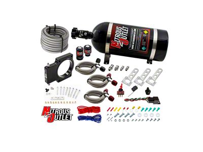 Nitrous Outlet 90mm LSX Truck Plate System; 10 lb. Bottle (99-13 V8 Sierra 1500)