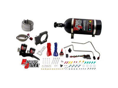 Nitrous Outlet 90mm Nitrous Plate System; 10 lb. Bottle (07-13 V8 Sierra 1500)