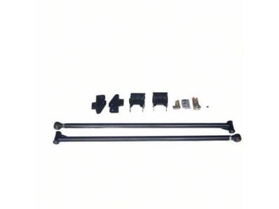 No Limit Fabrication Premium 2-Inch Diameter Traction Bars; Semi Gloss Black (17-22 F-250 Super Duty w/ 8-Foot Bed & 3.50-Inch Axle)