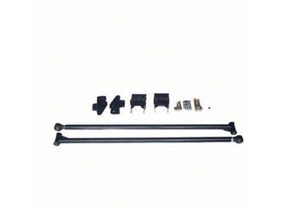 No Limit Fabrication Premium 2-Inch Diameter Traction Bars; Semi Gloss Black (17-22 F-250 Super Duty w/ 8-Foot Bed & 4.50-Inch Axle)